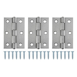 Stainless steel Butt Door hinge (L)75mm N168  Pack of 3