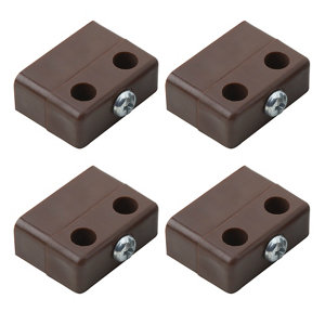 Brown Polypropylene (PP) Assembly joint (L)36mm  Pack of 4