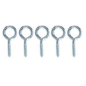 Zinc-plated Metal Large Screw eye (L)26mm  Pack of 25