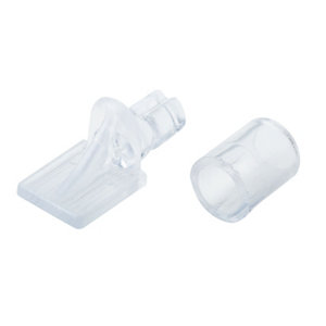 Clear Plastic Shelf support (L)26mm  Pack of 12
