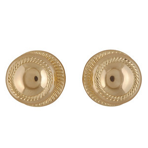 Polished Brass effect Zamac Round Door knob (Dia)49mm  Pair