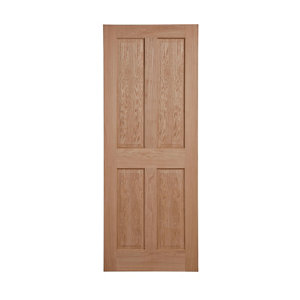 4 panel Oak veneer LH & RH Internal Door  (H)1981mm (W)686mm