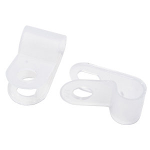 B&Q White 6.5mm Cable clips  Pack of 20