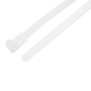 B&Q White Cable tie (L)150mm  Pack of 50