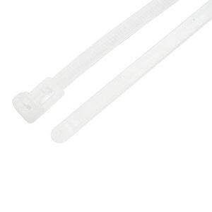 B&Q White Cable tie (L)295mm  Pack of 50