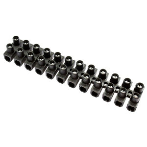 B&Q Black 15A 12 way Cable connector strip  Pack of 5