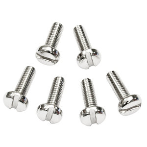 B&Q Slotted Button Metal Screw (Dia)3mm (L)4mm  Pack of 6