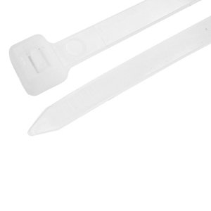 B&Q White Cable tie (L)370mm  Pack of 50