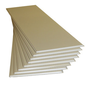 Smooth White PVC Cladding (L)1.2m (W)250mm (T)10mm  Pack of 8