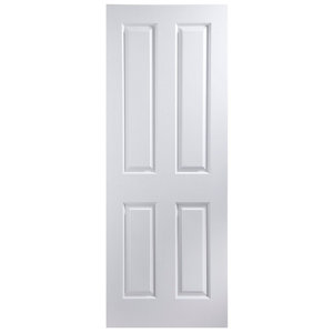 4 panel Primed White LH & RH Internal Door  (H)1981mm (W)686mm (T)35mm