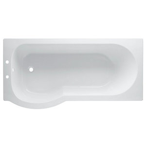 Image of Cooke & Lewis Adelphi Acrylic Left-handed P-shaped Shower Bath (L)1675mm (W)850mm
