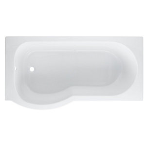 Image of Cooke & Lewis Adelphi Acrylic Left-handed P-shaped Shower Bath (L)1495mm (W)800mm
