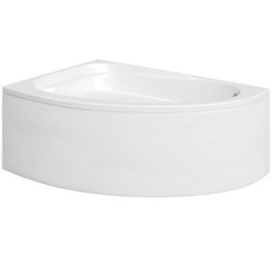 Image of Cooke & Lewis Strand White L-shaped Front Bath panel (W)1495mm