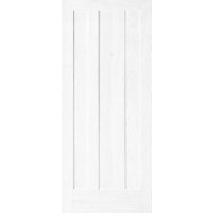 Vertical 3 panel Primed White LH & RH Internal Door  (H)1981mm (W)610mm