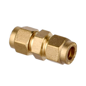 Plumbsure Compression Straight Coupler (Dia)8mm