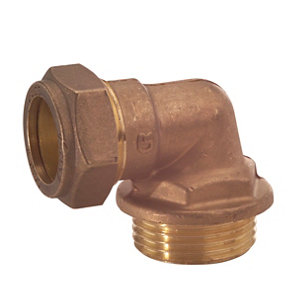 Plumbsure Compression 90° Pipe elbow (Dia)22mm