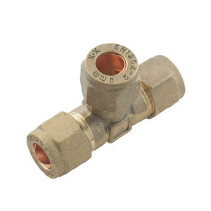 Plumbsure Brass Compression Equal Tee (Dia)8mm