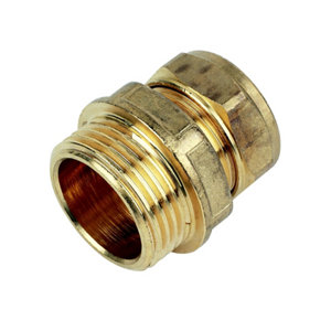 Plumbsure Compression Straight Coupler (Dia)22mm x 25.4mm