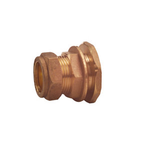 Plumbsure Compression Straight Tank connector  (Dia)15mm