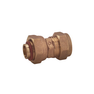 Plumbsure Straight Compression Tap connector 15mm x 0.75" (L)47.8mm