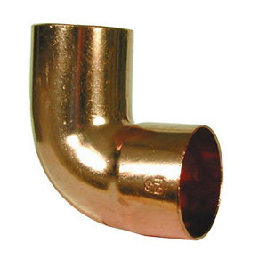 End feed 90° Pipe elbow (Dia)15mm  Pack of 2