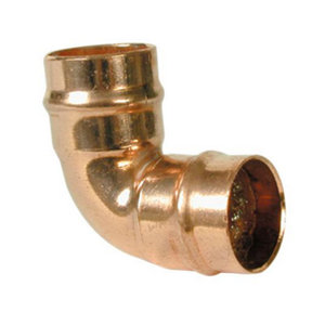 Solder ring 90° Pipe elbow (Dia)15mm  Pack of 2