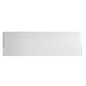 Cooke & Lewis Rigid Gloss Acrylic White Straight End Bath panel (W)750mm