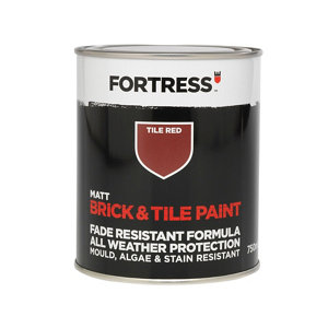 Fortress Tile red Matt Brick & tile paint  750ml