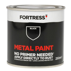 Fortress Black Gloss Metal paint  0.25L