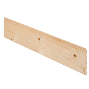 Smooth Spruce Tongue & groove Cladding (L)0.89m (W)95mm (T)7.5mm  Pack of 10