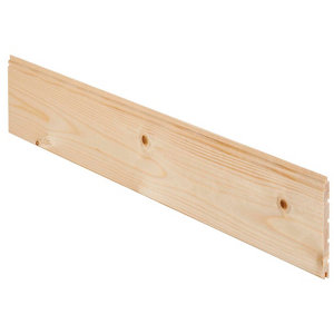 Smooth Spruce Tongue & groove Cladding (L)1.8m (W)95mm (T)7.5mm  Pack of 5
