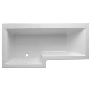Image of Cooke & Lewis Adelphi Supercast acrylic Left-handed L-shaped Shower Bath (L)1675mm (W)850mm
