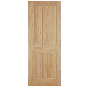 4 panel Clear pine LH & RH Internal Fire Door  (H)1981mm (W)686mm