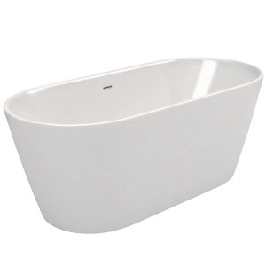 Cooke & Lewis Duchess Acrylic Oval Freestanding Bath (L)1580mm (W)740mm