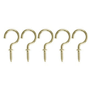 Brass-plated Small Cup hook (L)29mm  Pack of 25