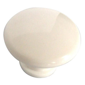White Plastic Round Internal Door knob (Dia)34mm  Pack of 10