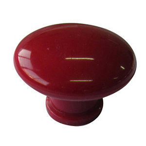 Red Plastic Round Internal Door knob (Dia)40mm  Pack of 10