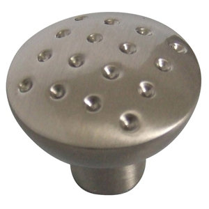 Nickel effect Zinc alloy Round Dimple Furniture Knob (Dia)27mm  Pack of 6