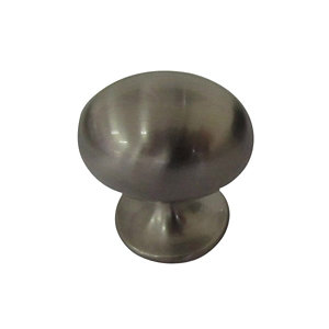 Nickel effect Zinc alloy Oval Furniture Knob  Pack of 6