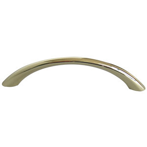 Brass effect Zinc alloy Bow Furniture Handle (L)96mm  Pack of 6