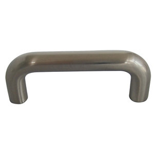Satin Nickel effect Bow Furniture Handle (L)64mm  Pack of 6
