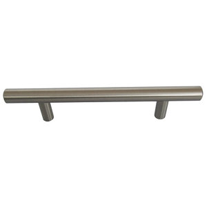 Satin Nickel effect Bar Furniture Handle (L)186mm  Pack of 6