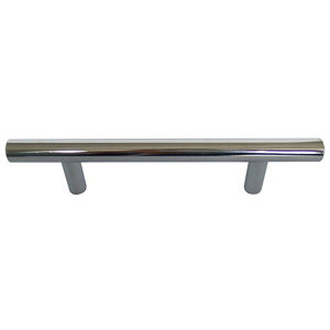 Chrome effect Bar Furniture Handle (L)155mm  Pack of 6
