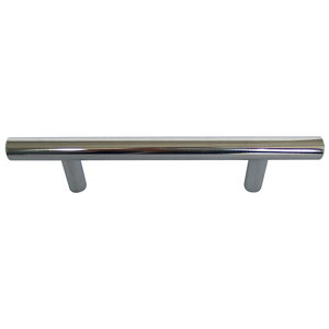 Chrome effect Bar Furniture Handle (L)186mm  Pack of 6