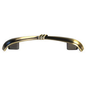 Brass effect Zinc alloy Bow Cabinet Pull handle