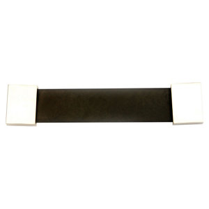 Matt Black Nickel effect Plastic & zinc alloy Straight Cabinet Pull handle