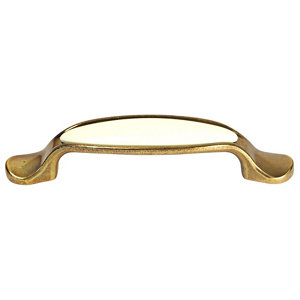Francesca Ivory Brass effect Bow Cabinet Pull handle