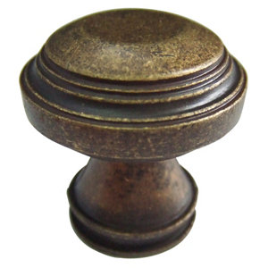 Bronze effect Zinc alloy Round Stacked Furniture Knob