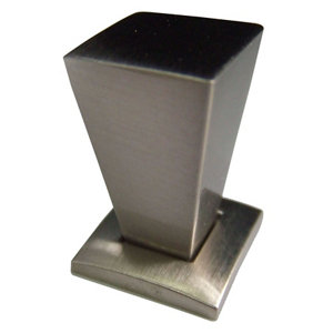 Nickel effect Zinc alloy Square Furniture Knob
