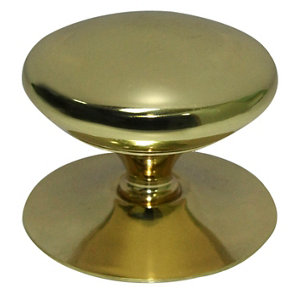 Brass effect Brass Round Furniture Knob (Dia)51mm